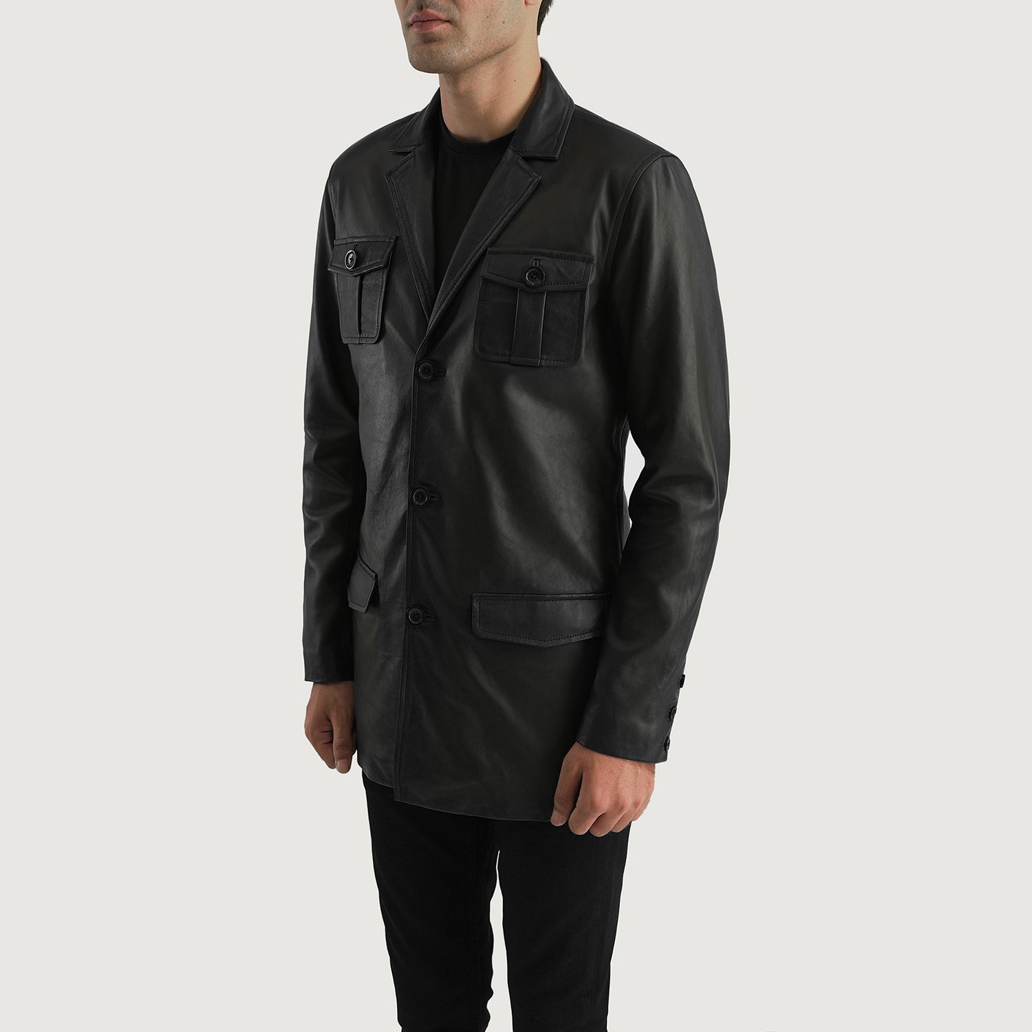 Ray Cutler Leather Blazer