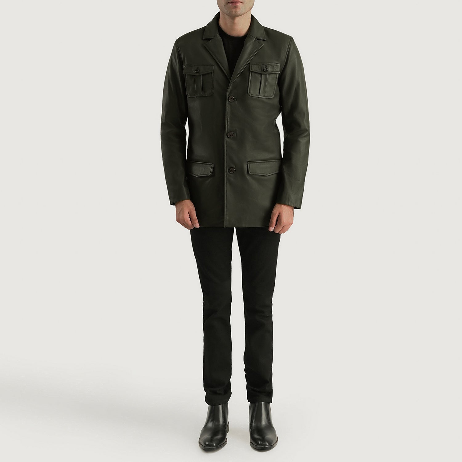 Ray Cutler Leather Blazer