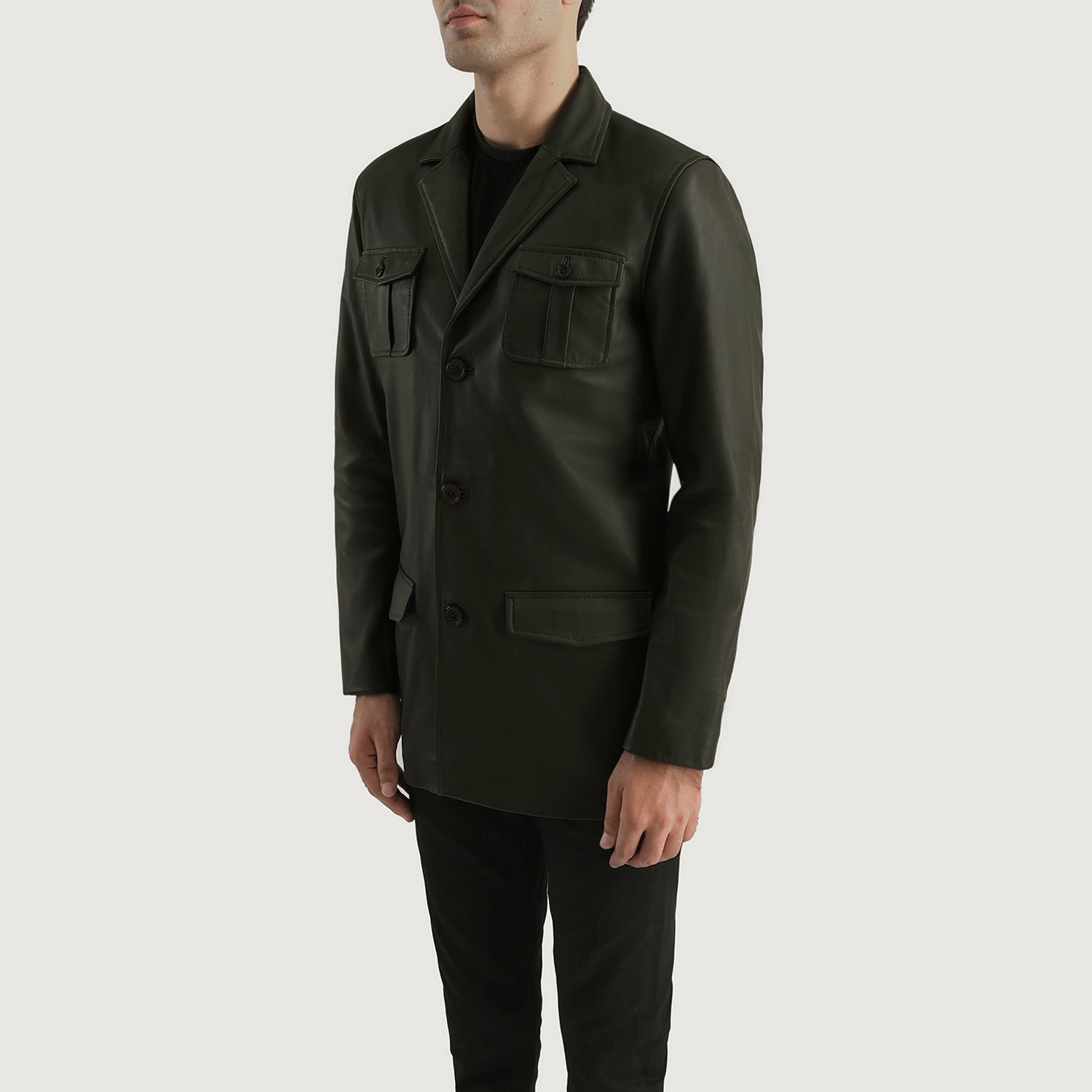 Ray Cutler Leather Blazer