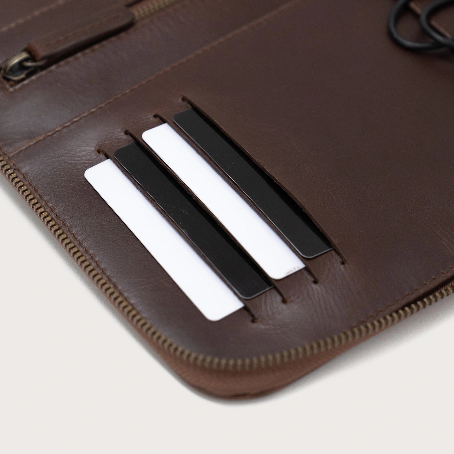 Vintage Brown Leather Folio Organizer