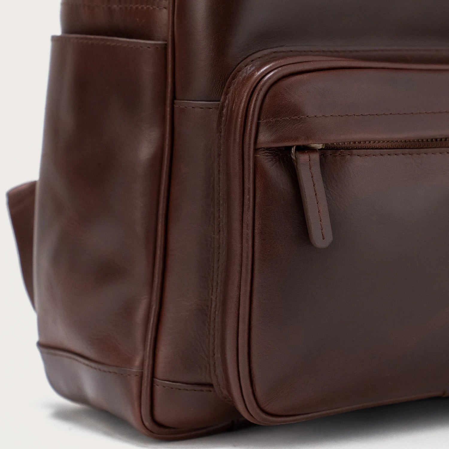 Vintage Brown Leather Backpack
