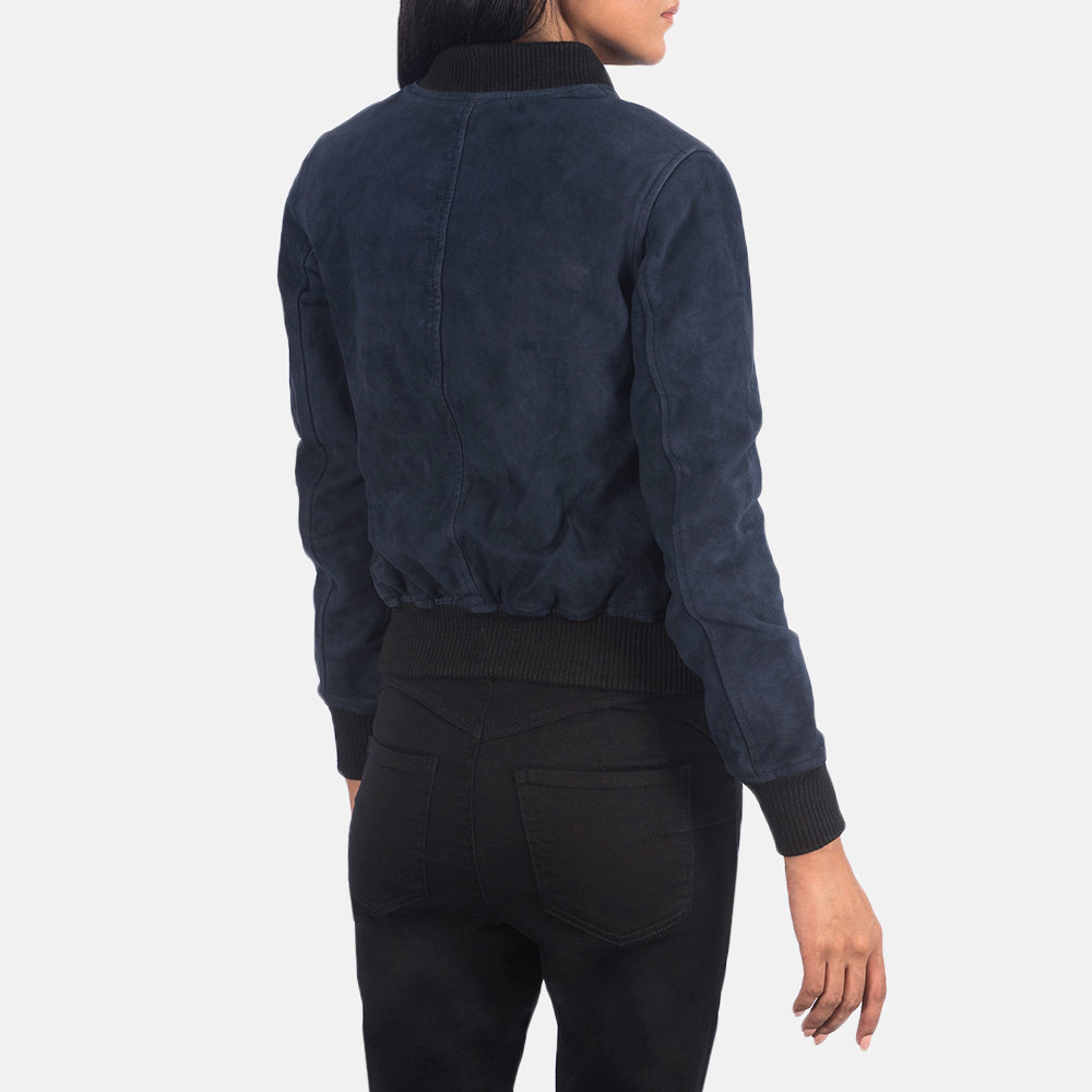 Ava Ma-1 Suede Bomber Leather Jacket