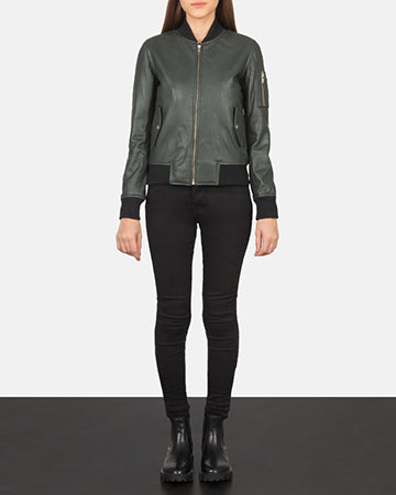 Ava Ma-1 Leather Bomber Jacket
