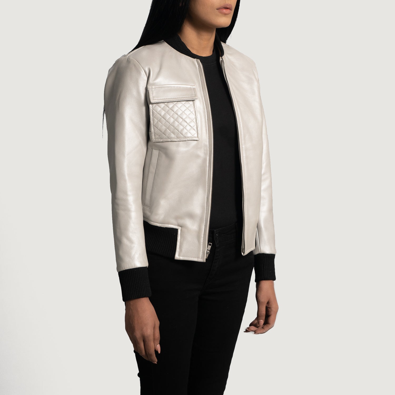 Lana Bomber Leather  Jacket