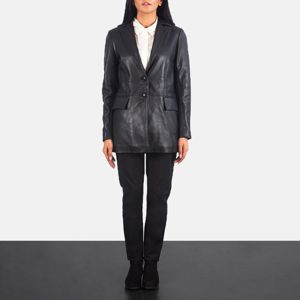 Marilyn Tan Leather Blazer