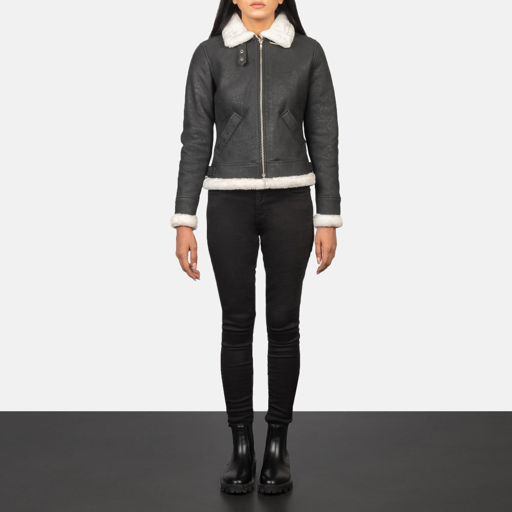 Sherilyn B-3 Bomber Leather Jacket