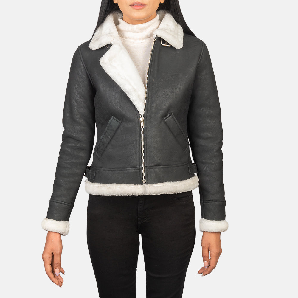 Sherilyn B-3 Bomber Leather Jacket