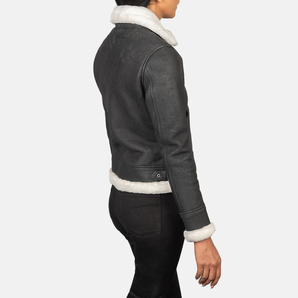 Sherilyn B-3 Bomber Leather Jacket
