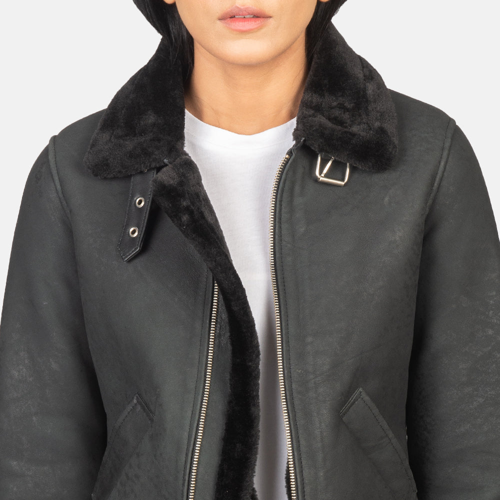Sherilyn B-3 Bomber Leather Jacket
