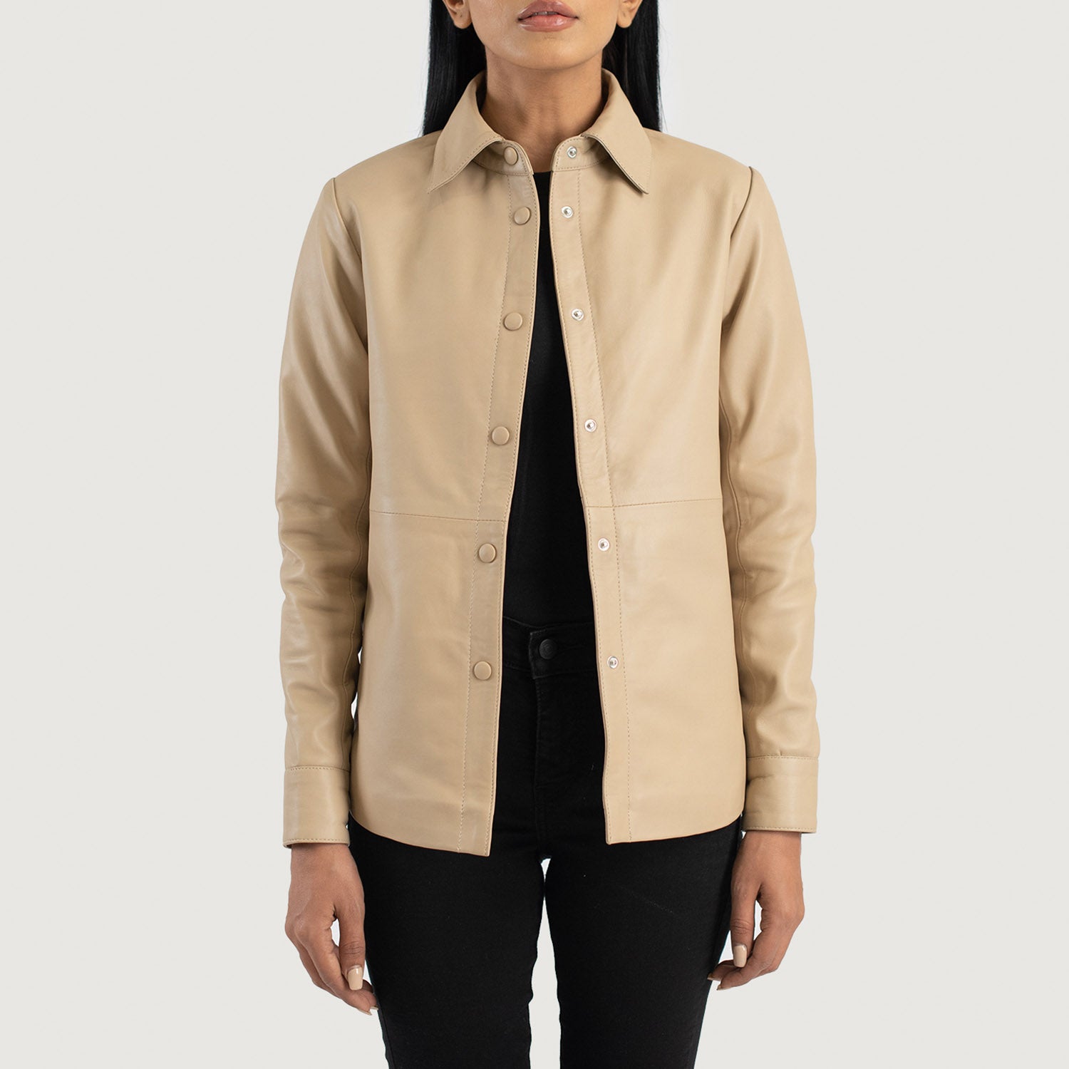 Zenith Leather Biker Shirt Jacket