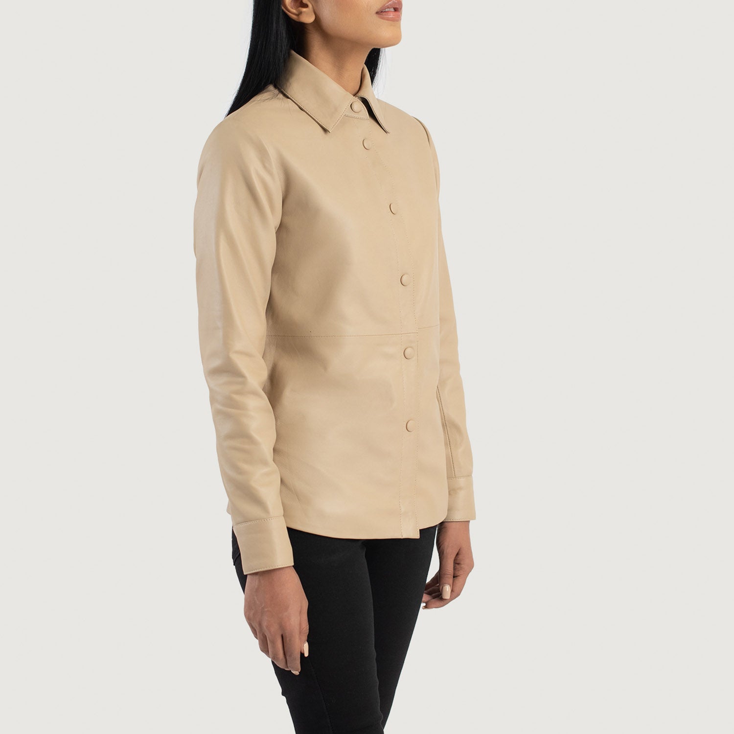 Zenith Leather Biker Shirt Jacket