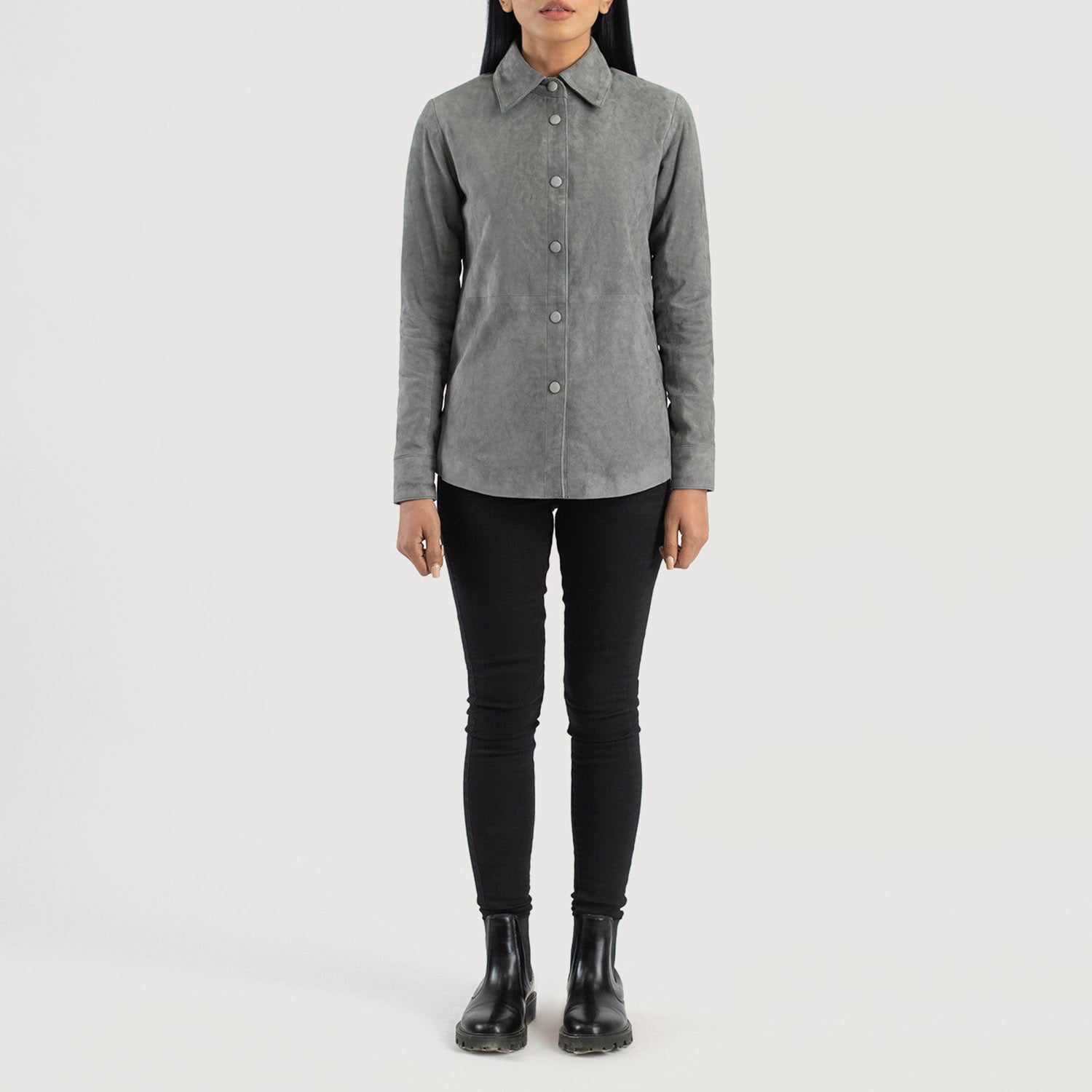 Zenith Suede Biker Leather Shirt Jacket
