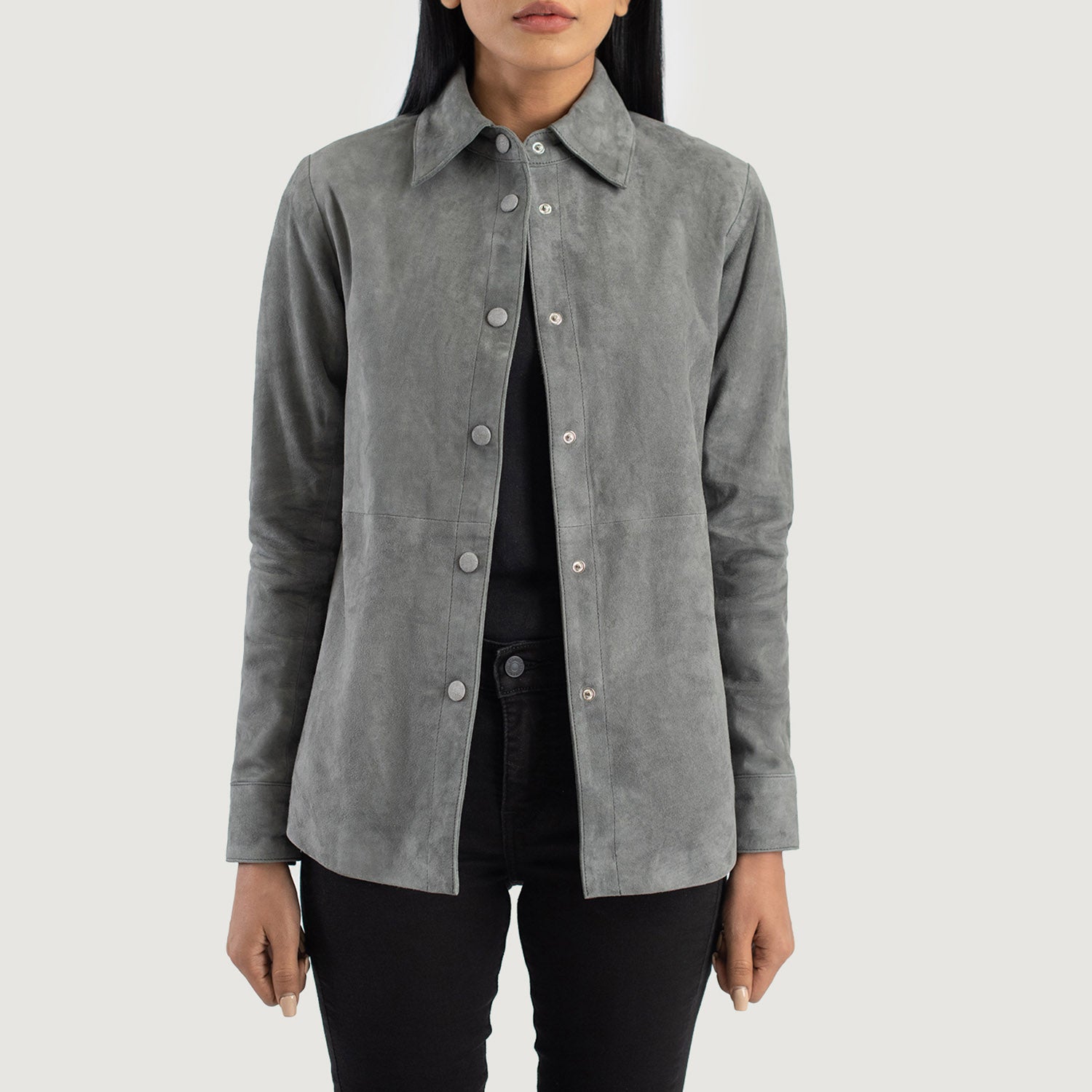 Zenith Suede Biker Leather Shirt Jacket