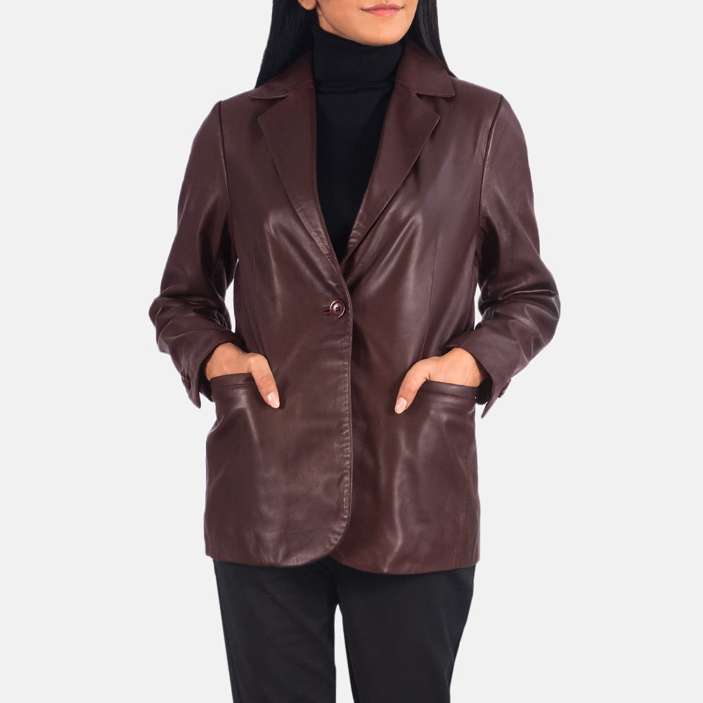Norma Leather Blazer